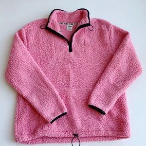 Victoria's Secret PINK Half-Zip Sherpa Sweatshirt